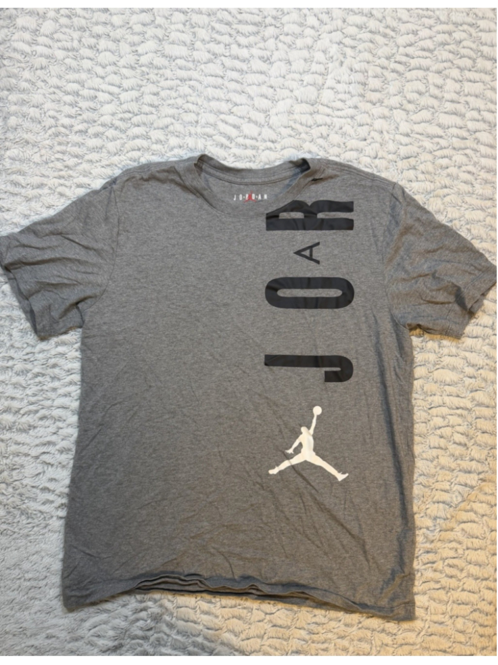 Jordan Men's Gray Jumpman Jordan Graphic Crew Neck Short Sleeve T-Shirt M